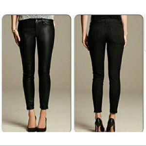 Banana Republic Sloan Pant, faux leather front